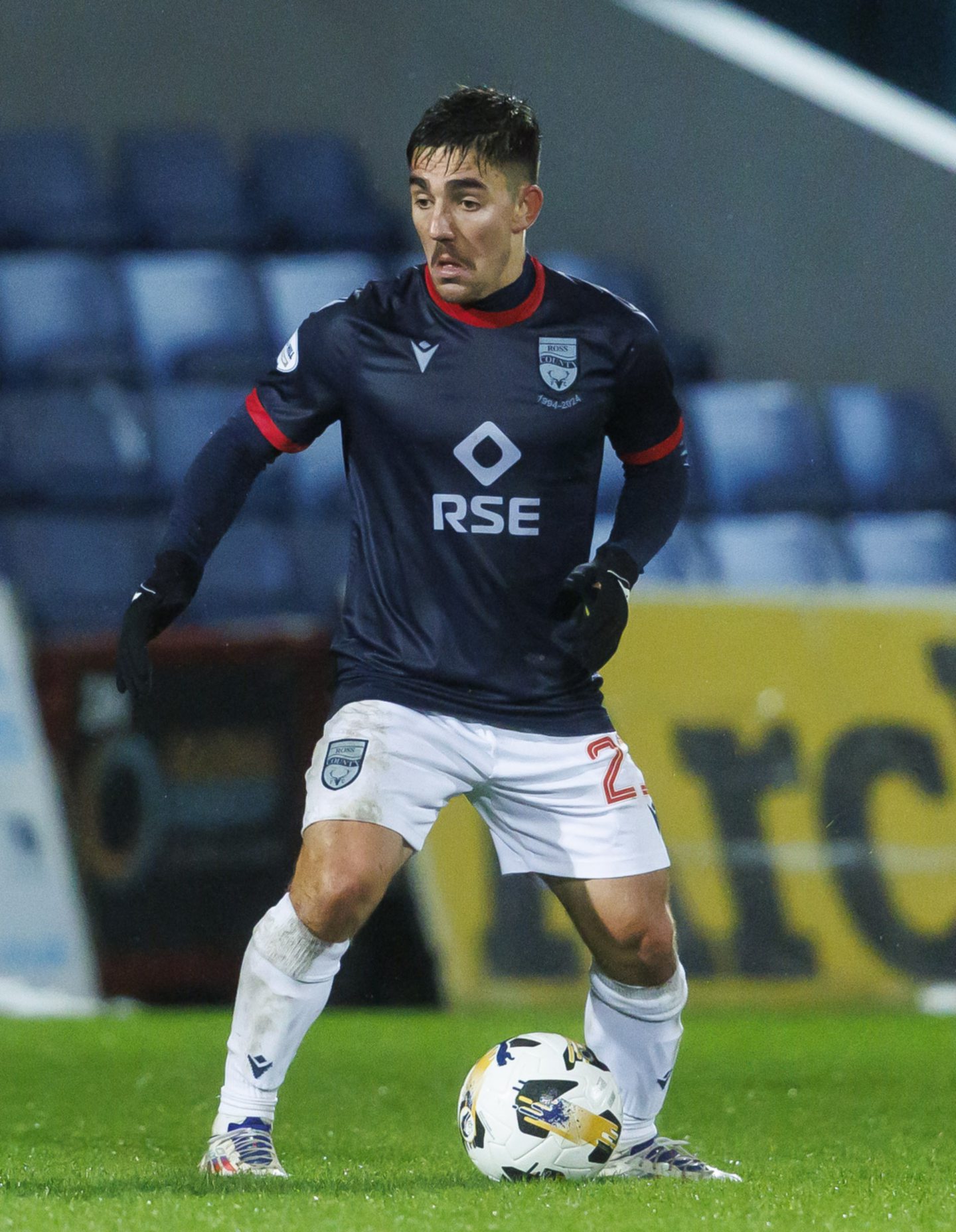 Ross County's Josh Nisbet on the ball against Motherwell.