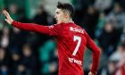 Aberdeen midfielder Jamie McGrath scored in the 3-3 draw at Hibs. Image: SNS