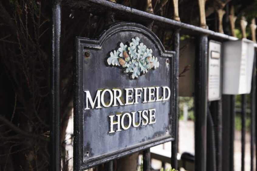 Morefield House sign 