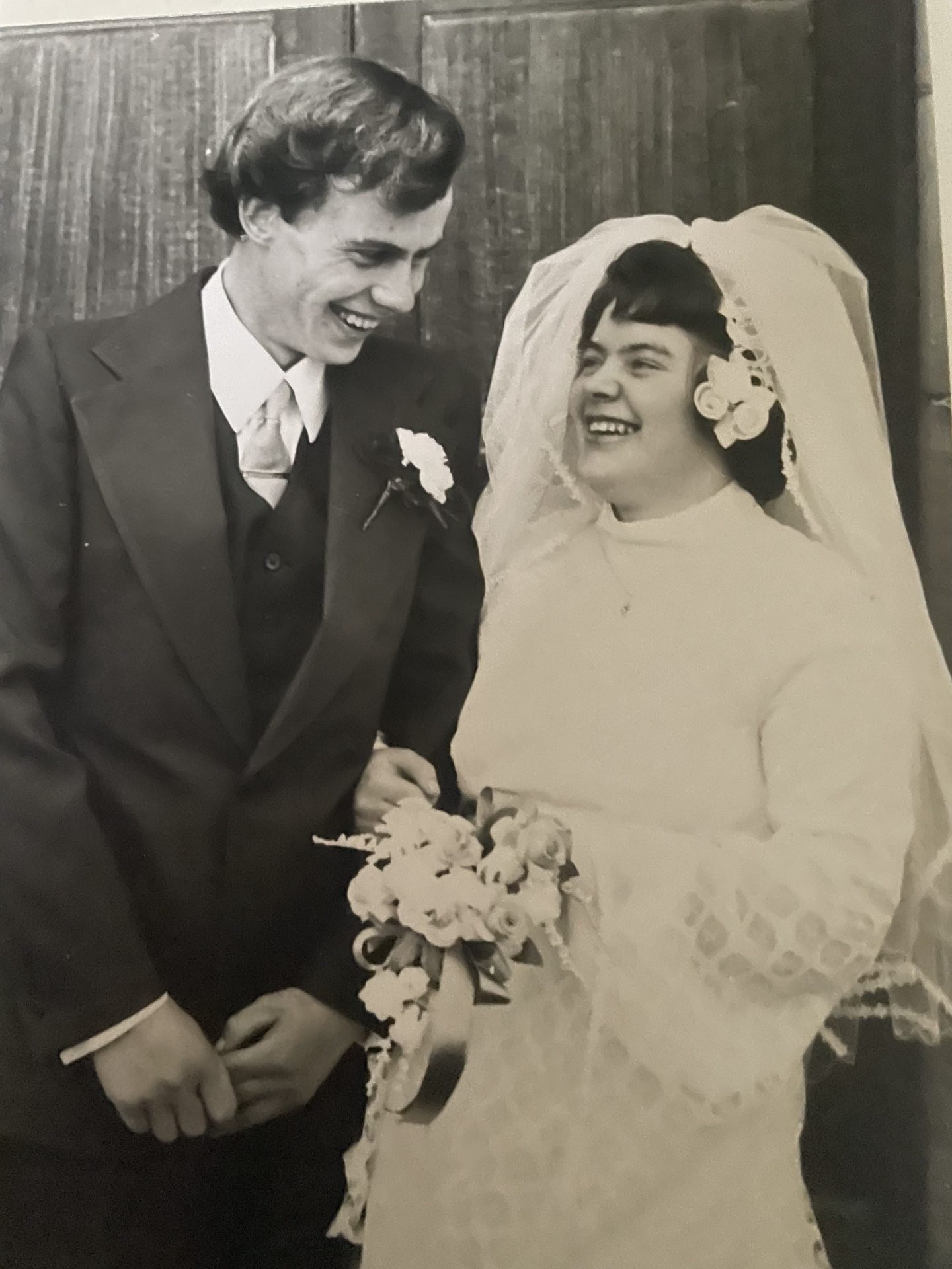 Mike and Madge Buchan on their wedding day 