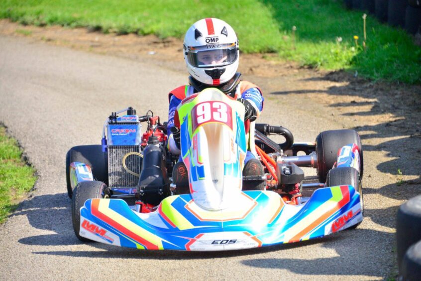 Rachel Turnbull on kart