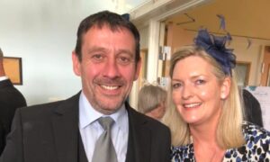 Lyn-Anne MacKinnon, pictured with late husband John, gave evidence at her brother's murder trial today. Image: Facebook