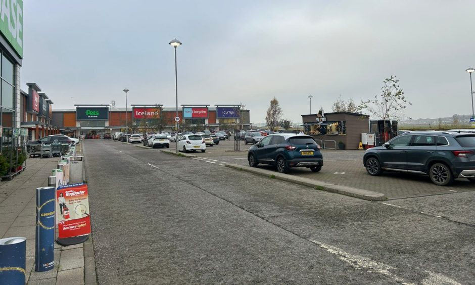 Sainsbury's are expected to bring hundreds of customers to the already busy retail park. Image: Isaac Buchan/ DC Thomson