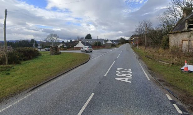 The crash occurred on the A832 near Munlochy. Image: Google Maps.