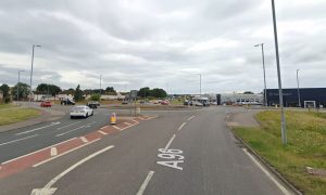 The accident happened on the A96 Reiket Lane roundabout. Image: Google Maps.