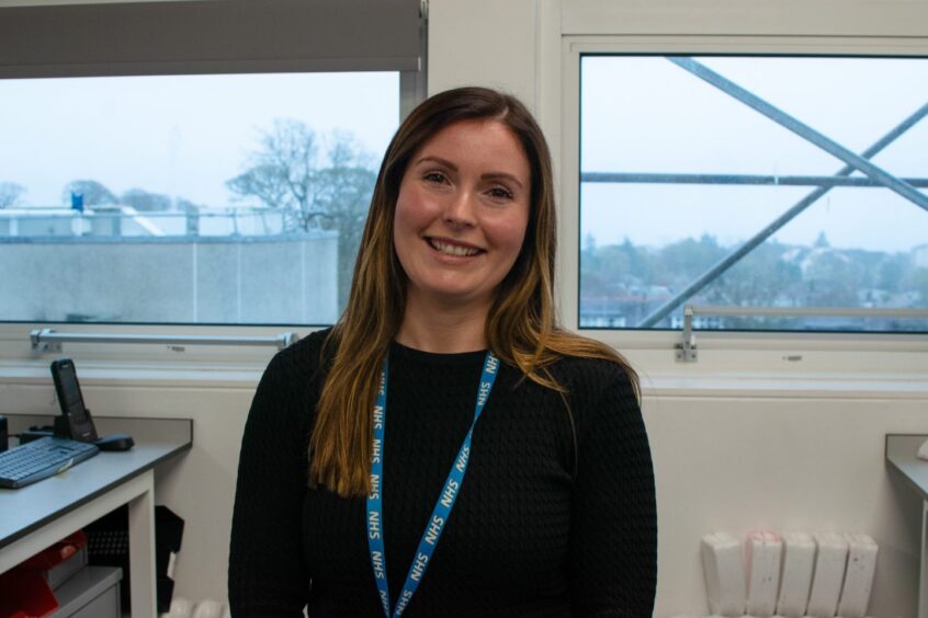 Mhairi Milne inside one of the labs at Aberdeen Royal Infirmary 