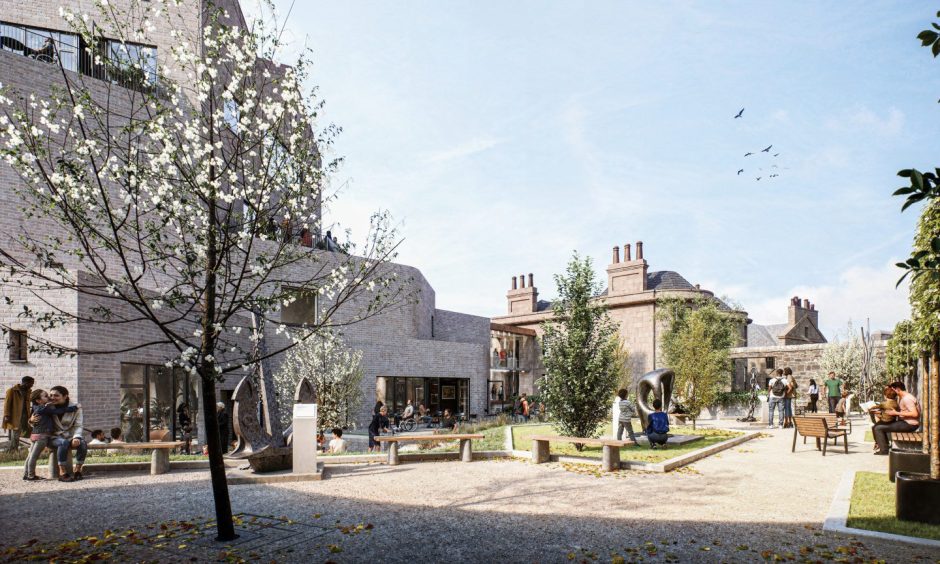 The walled garden will feature a ground floor cafe. Image: Aberdeenshire Council