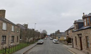 Screenshot of Bleachfield Street in Huntly