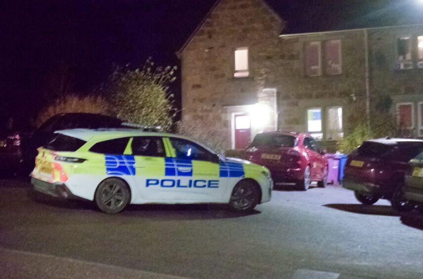 Police car at Kingsmills, Elgin