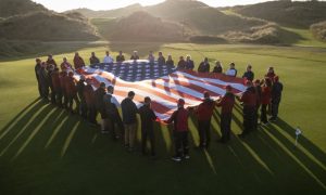 Staff at Trump International Scotland, near Balmedie, celebrated Donald Trump's election victory. Image: Derek Ironside/Newsline Media/PA Wire