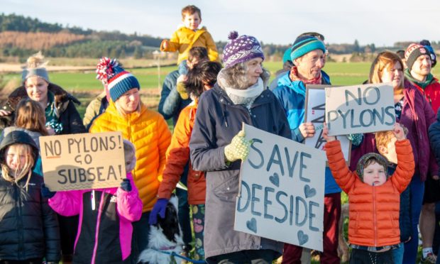 Anti-pylon protest in Echt