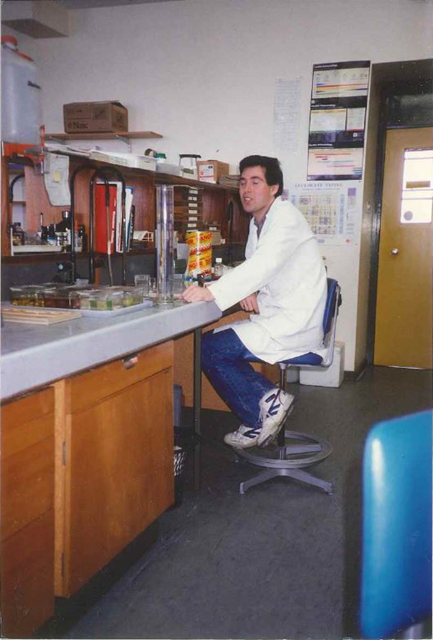 George King as a young man in the labs