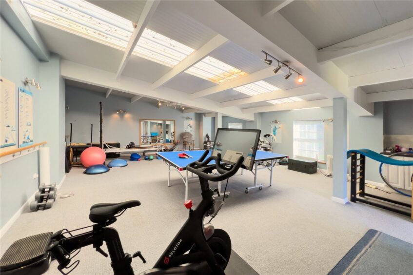 Workout studio at luxury huntly home.