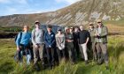 We spent the day with reserve manager Innes MacNeill (far right) and chief ranger Ryan Munro (second from the right) to find out more about the work at Alladale. Image: Gethin Chamberlain