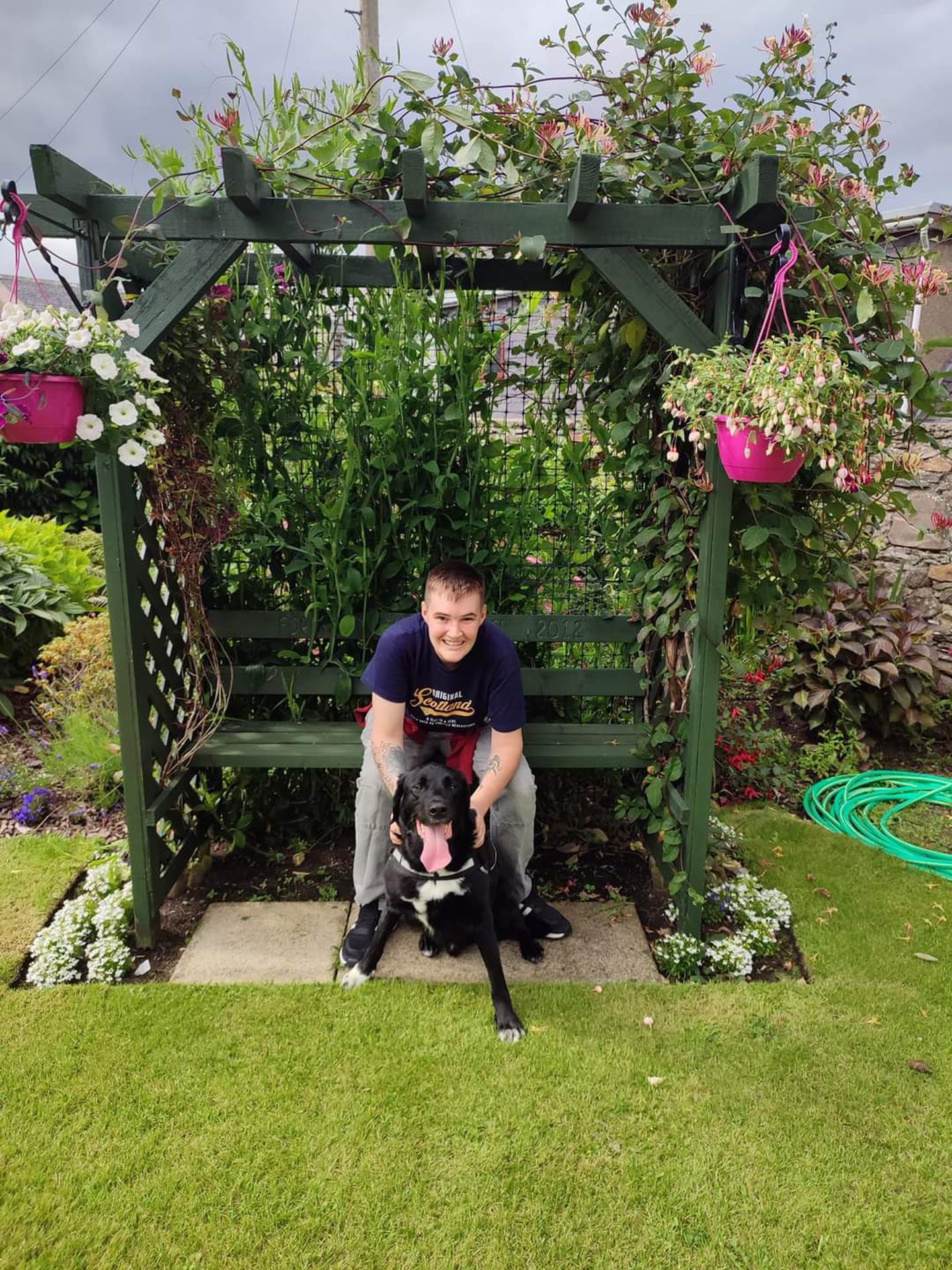 Hannah Souter from Banff with her dog Thor