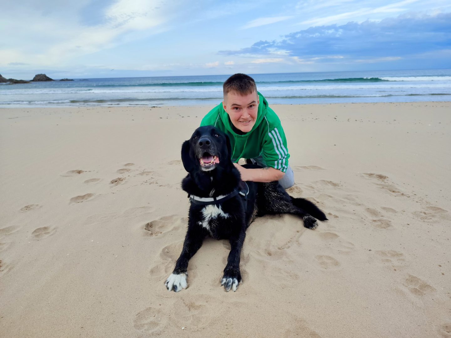 Hannah Souter with her dog Thor from Banff. 