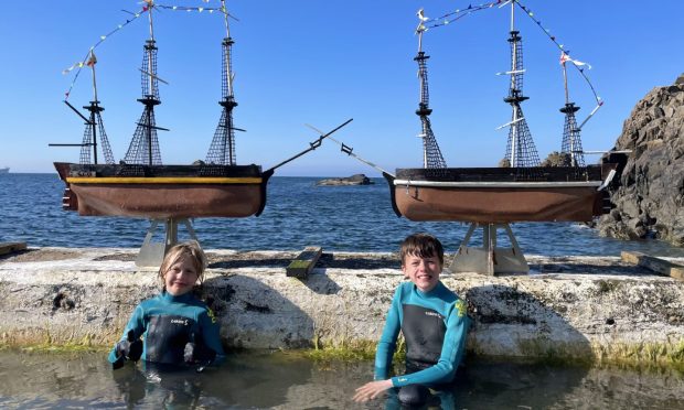 Ollie and Harry Ferguson from Turriff. Image: Mac Ferguson.