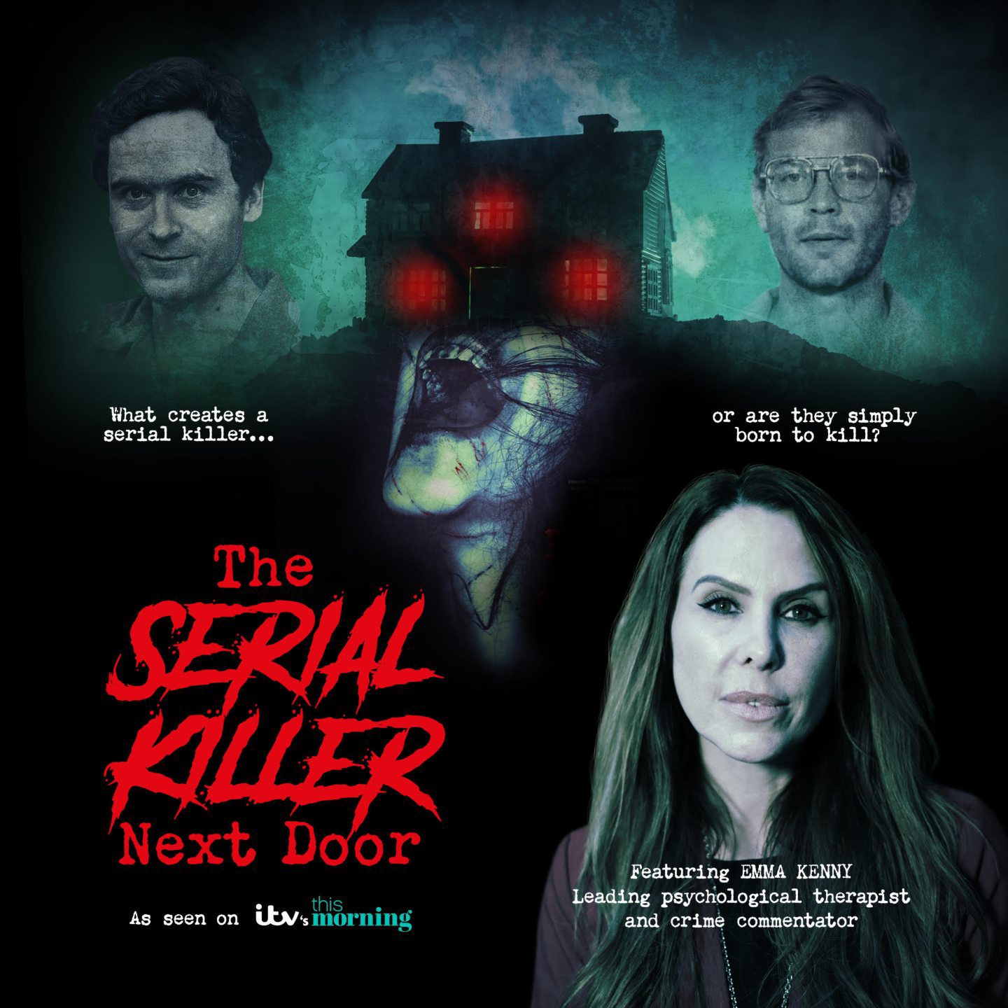 Emma Kenny's poster for her show The Serial Killer Next Door coming to Aberdeen 