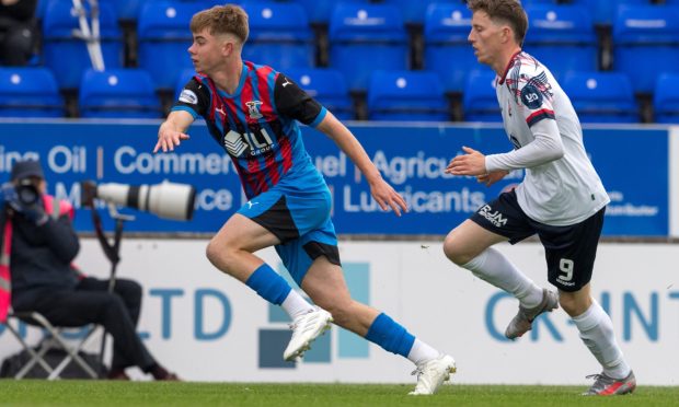 Keith Bray, left, in action for Inverness against Montrose. Image: Jasperimage