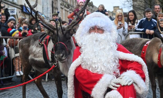 Santa on Elgin High Street.