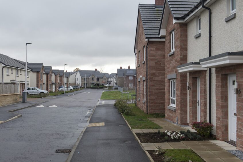 Cream and red brick homes on the Findrassie development. A number are already home to owners.