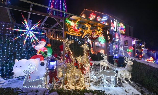 Over the years, The Press and Journal has featured many a spectacular Christmas lights display, like this one in Bridge of Don. Image: Kenny Elrick in 2021