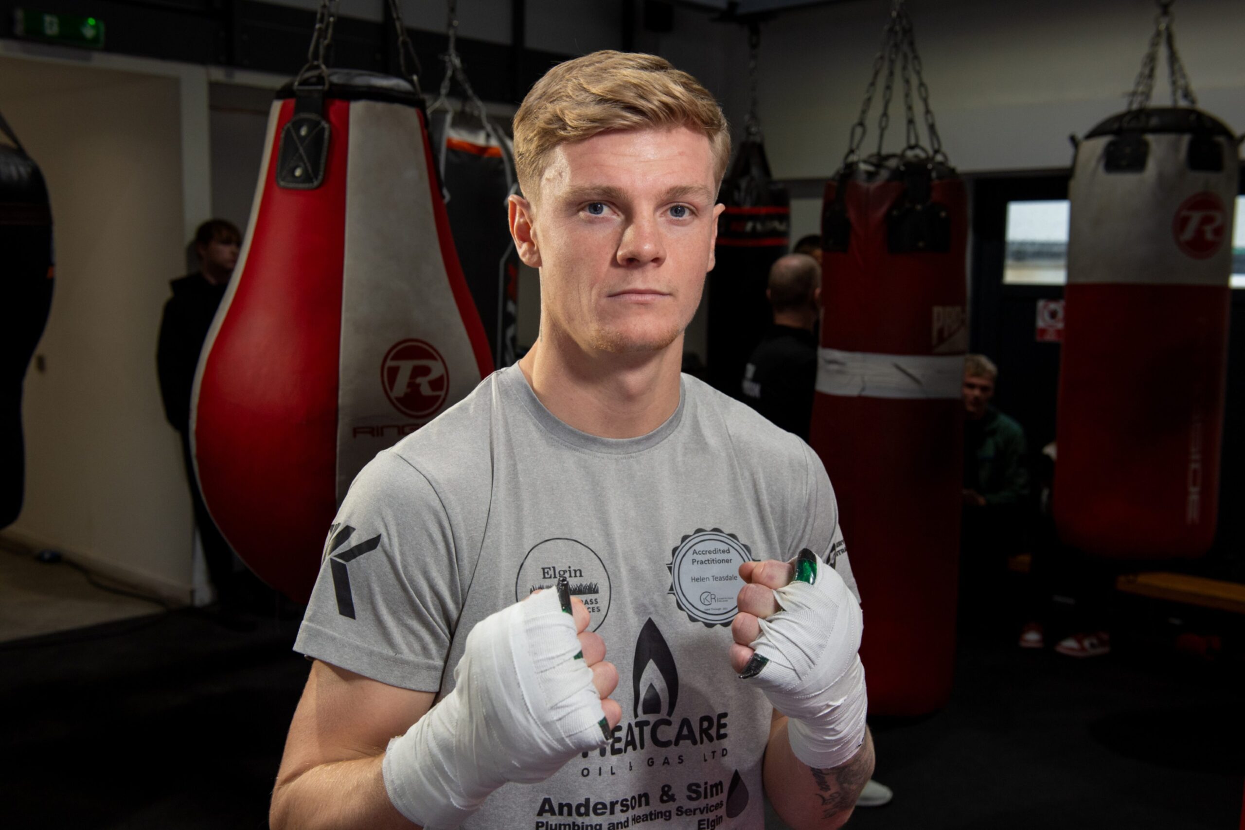 Fraser Wilkinson training ahead of the Celtic title fight against Dean Sutherland'. Image: Kenny Elrick/DC Thomson