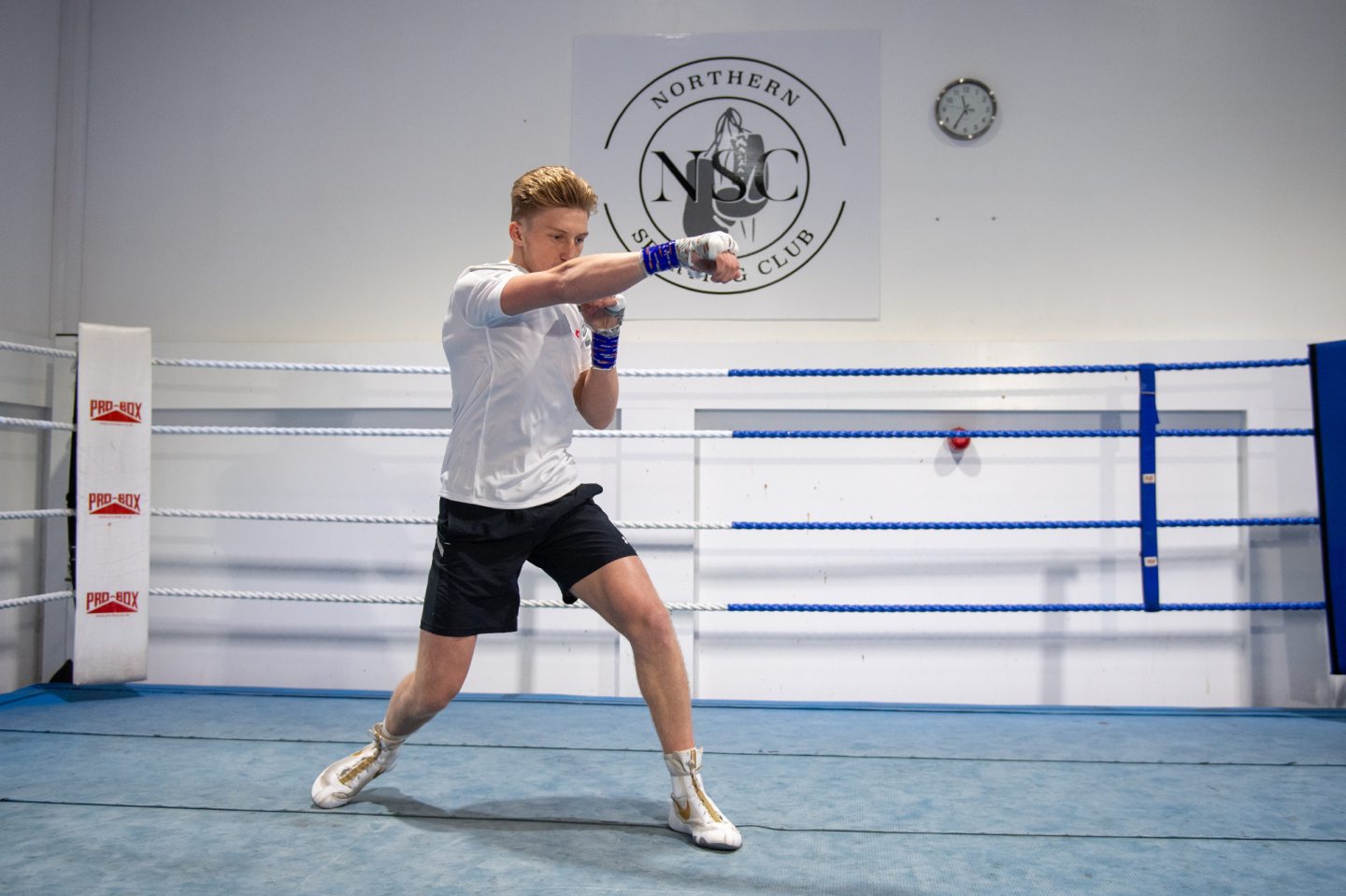 Gregor McPherson training ahead of his fight against Rajesh Kumar. Image: Kenny Elrick/DC Thomson