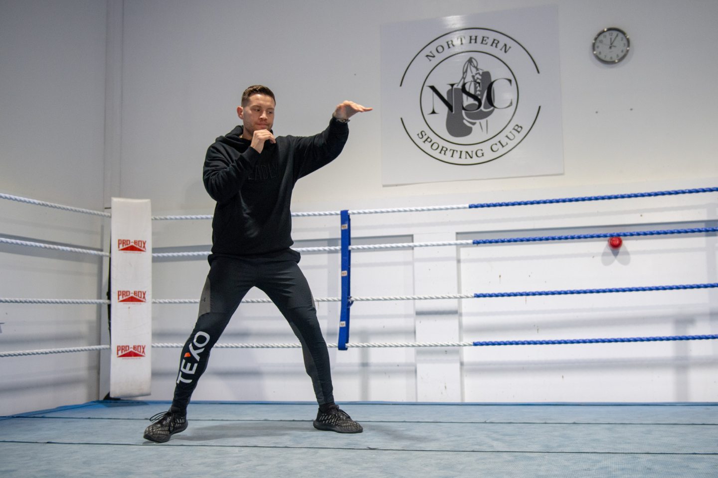 BBBofC Celtic super-welterweight champion Dean Sutherland during an open training session. Image: Kenny Elrick/DC Thomson