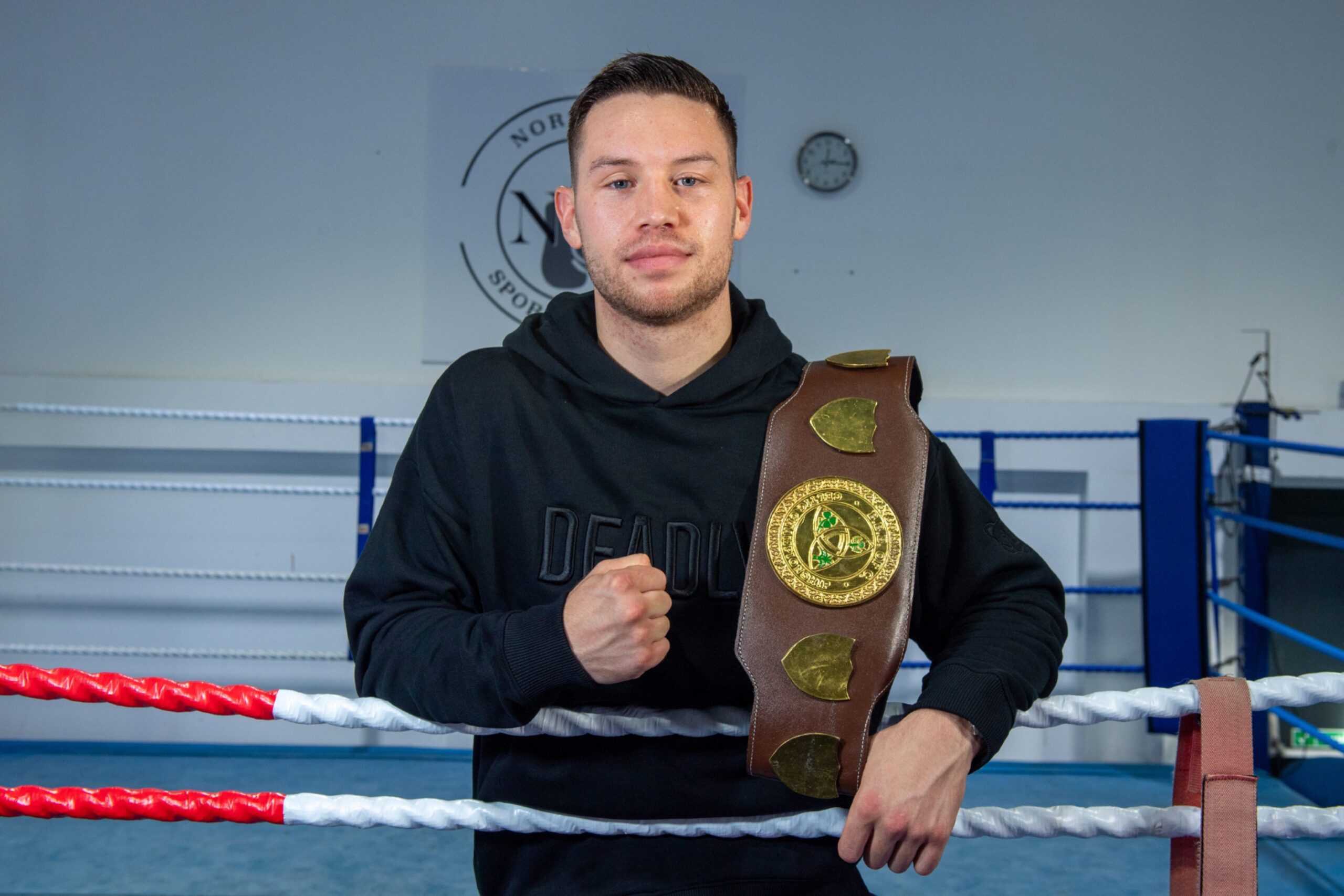 Aberdeen boxer Dean Sutherland is set to defend hi Celtic super-welterweight title against Fraser Wilkinson. Image: Kenny Elrick/DC Thomson