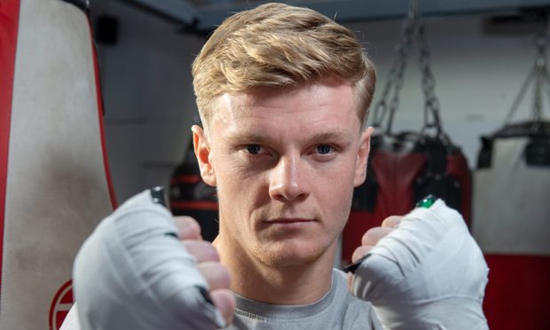 Fraser Wilkinson ahead of his Celtic super-welterweight title fight with Dean Sutherland in Aberdeen. Image: Kenny Elrick/DC Thomson