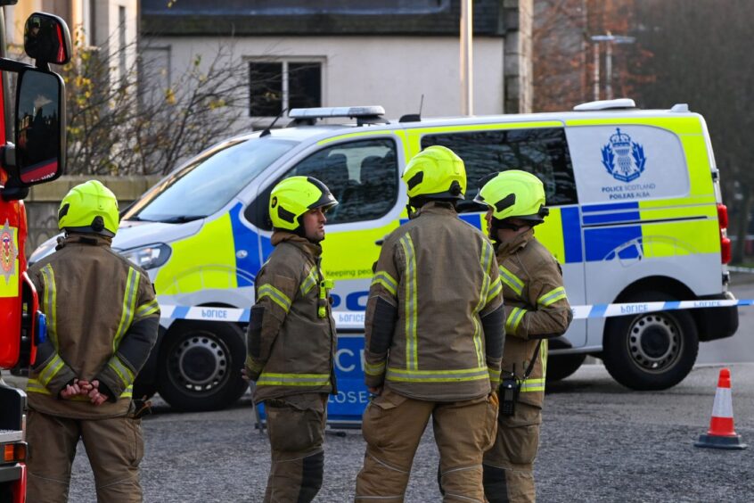 Firefighters at Park Street in Aberdeen