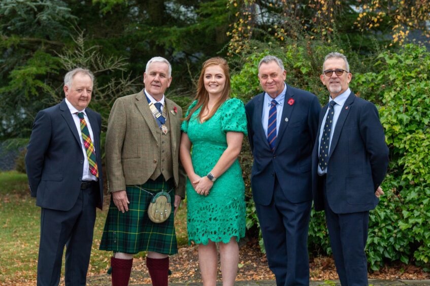 RNAS president Cameron MacIver with award-winners Albert Fyfe, Nicola Wordie, Pete Watson and George Duncan.