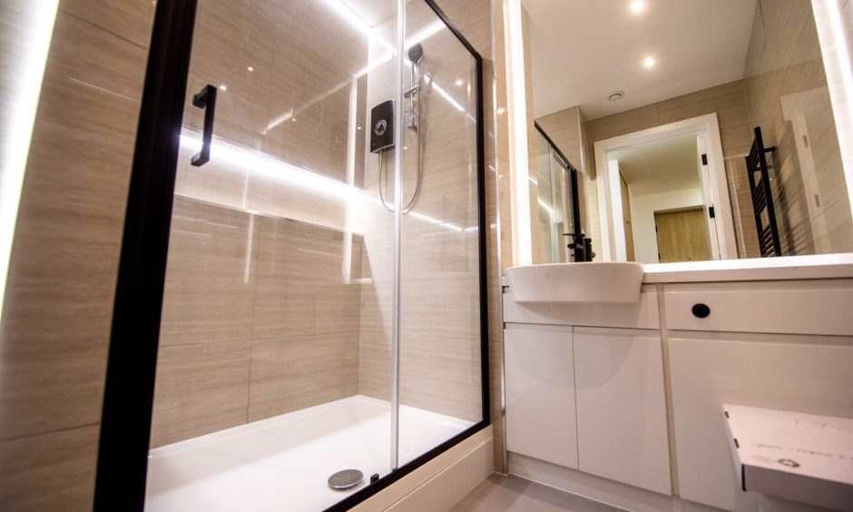 The bathroom at one of the new Union Street flats.