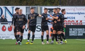 Inverness celebrate Adam Mackinnon's goal.
Image: Kath Flannery/DC Thomson