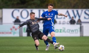 Inverness' Billy McKay and Cove's Will Gillingham in action. Image: Kath Flannery/DC Thomson.