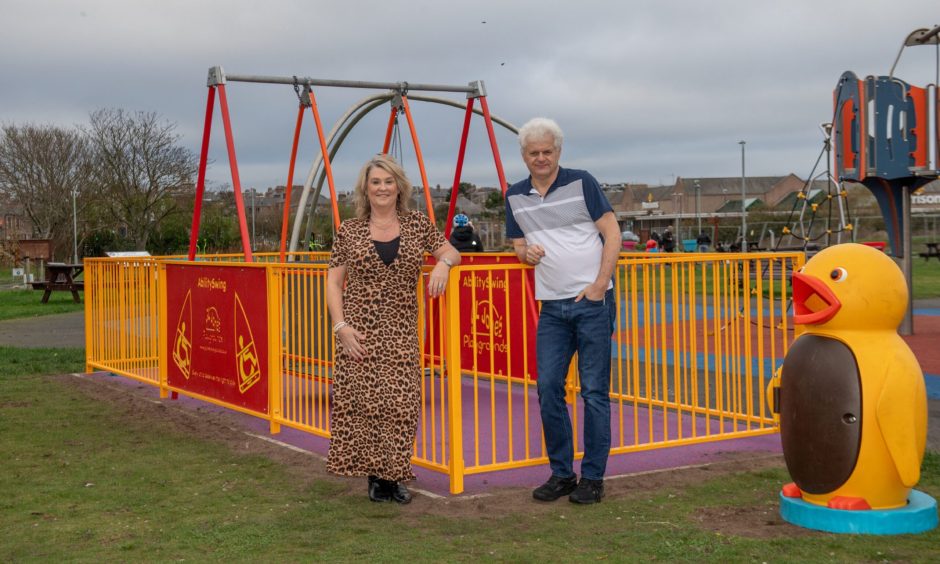 The park also has a wheelchair accessible swing. Image: Kath Flannery/ DC Thomson