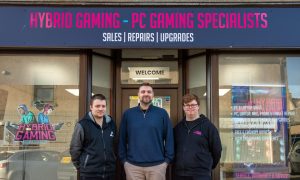 Dave Goodwin with two members of the team, Fraser Dow and Morgan Junor-Miller. Image: Kath Flannery/DC Thomson