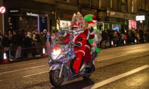 Santas on scooters. Image: Kath Flannery/DC Thomson