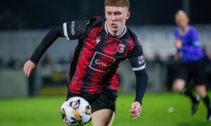 Daniel Agnew in action for Inverurie Locos.