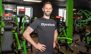 Paul Cummins in the Warehouse Gym in Aberdeen. Paul decided to shape up after he hurt his back lifting up his daughter. Image: Kami Thomson/DC Thomson