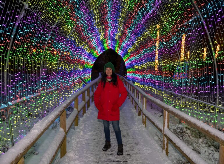 The UV tunnel is a highlight of the winter light show at Landmark. Image: Jasperimage.