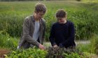 Kirstin Lamotte and her husband, Iain Broadhead, at Little Trochry Farm. Image: David Bebber