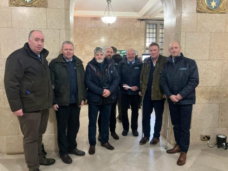 NFU Scotland's delegation to London. 