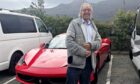 Tycoon Donald Trump at the house in Tong, on the Isle of Lewis, where Donald Trump's mother was brought up. Image: Andrew Milligan/PA Wire