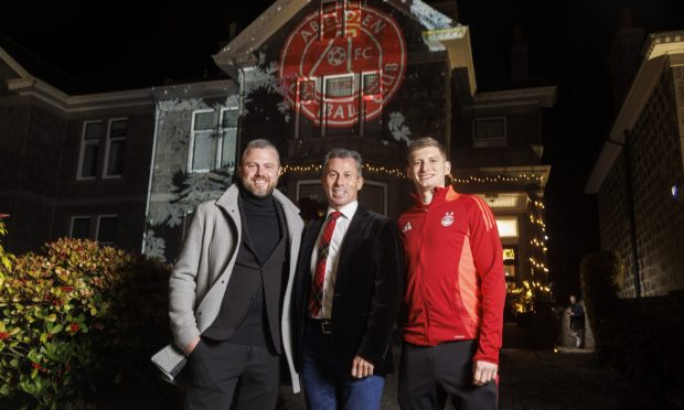 Jimmy Thelin, Gary Walker and Jack Mackenzie. Image: Derek Ironside/ AFC