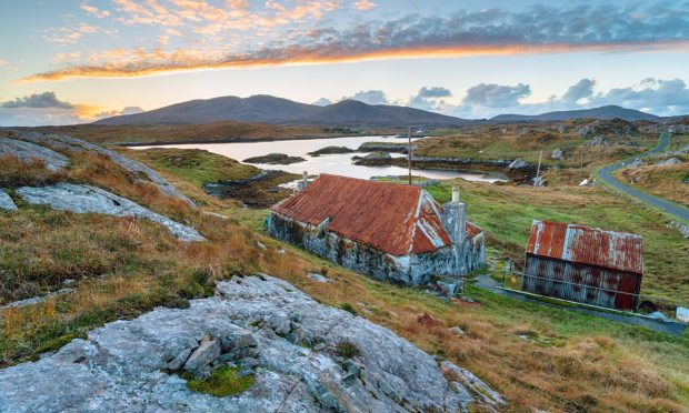 An old croft at Quidnish, on Harris.