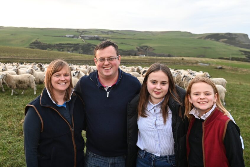 The Irvine family at Sauchentree Farm