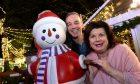 Alan McHugh and Elaine C Smith at Aberdeen Christmas Village