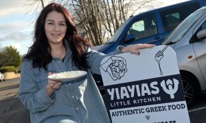 Eva Tagari opened her Greek takeaway in August. Image Sandy McCook/DC Thomson